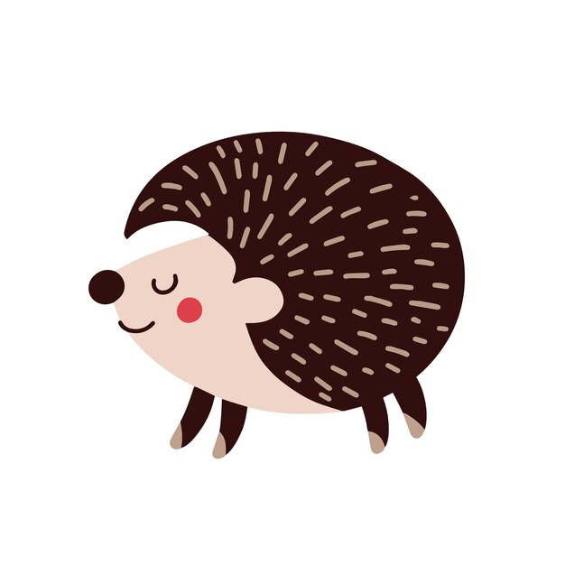 Cartoon hedgehog vector illustration