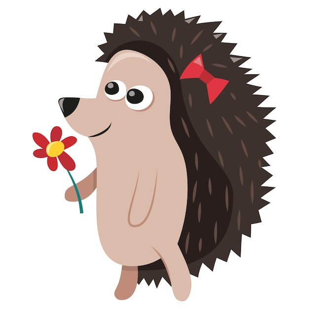 Vector cartoon hedgehog