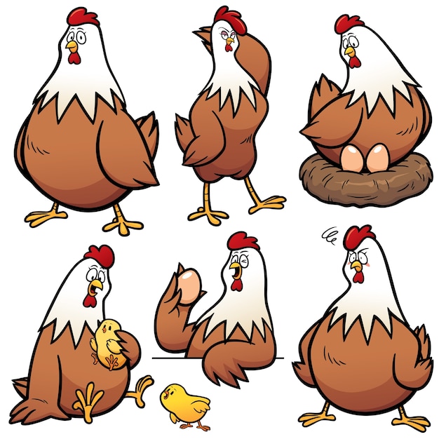 Cartoon hen character