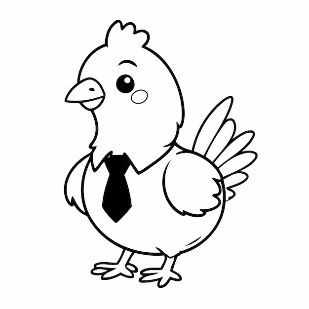 Cartoon Hen illustration for kids books