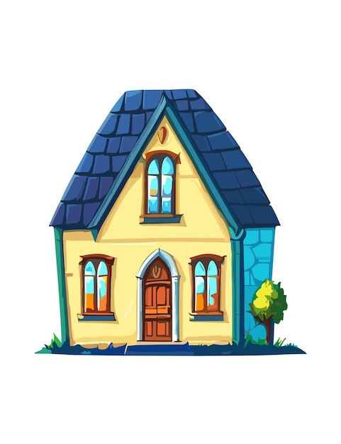 Cartoon Home 2D Векторный дизайн