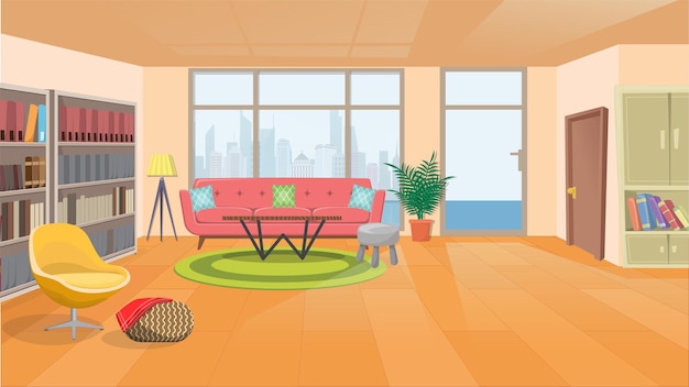 Vector cartoon home interior