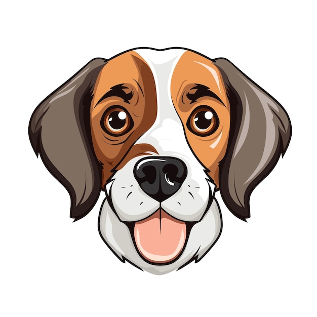 Cartoon hond gezicht Vector illustratie