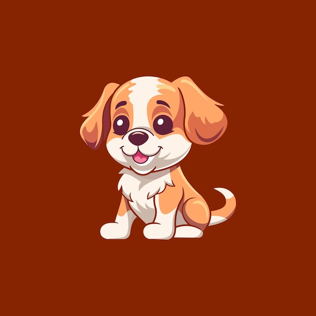 Cartoon hond met een rode achtergrond, hond, dier, dier, dier, dier, dier, hd wallpaper