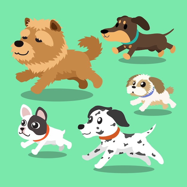 Cartoon honden lopen