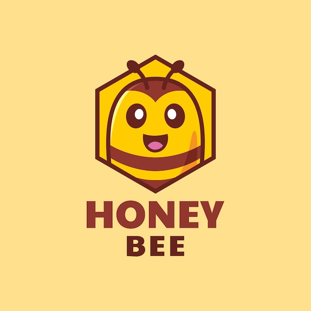 Cartoon Honey Bee Logo Design