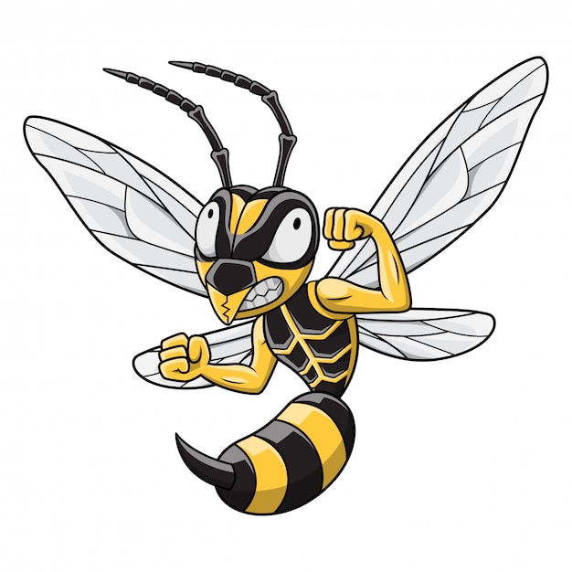 Mascotte di hornet cartoon