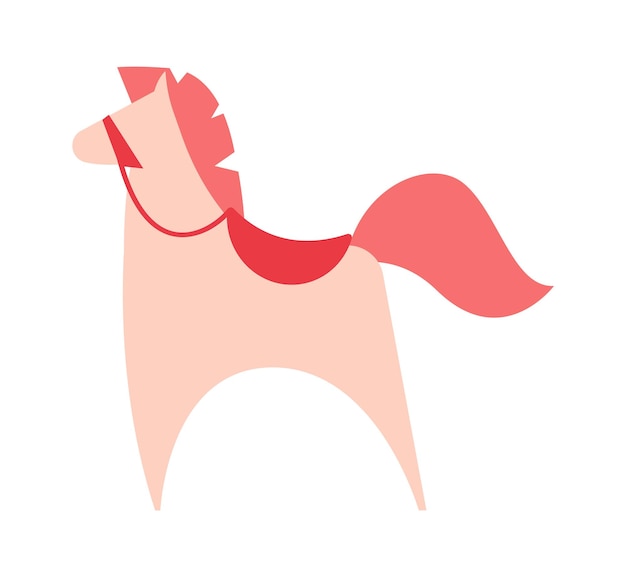 Cartoon horse icon vector illustration