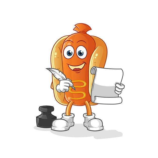 Cartoon hot dog illustration