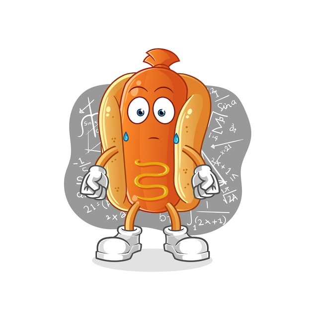 Cartoon hotdog illustratie