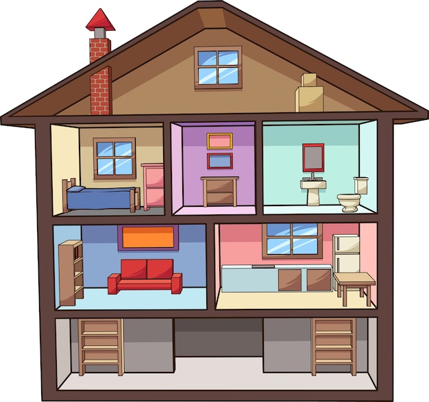 Vector cartoon house