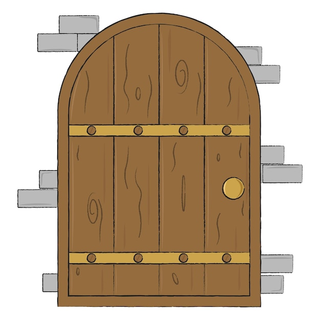 Cartoon houten bruin huis doorx9