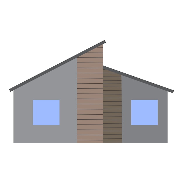 Cartoon huis. Veelkleurige tekening van een huisje. Herenhuis model. Vector illustratie. EPS 10.