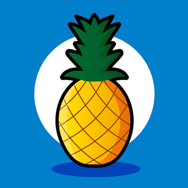 Cartoon icon illustration of apineapple