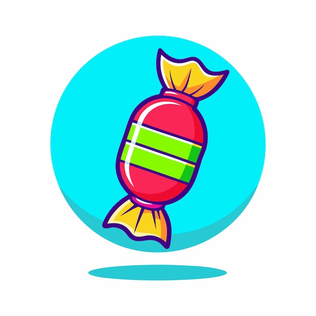 cartoon icon illustration of a candy wrapper