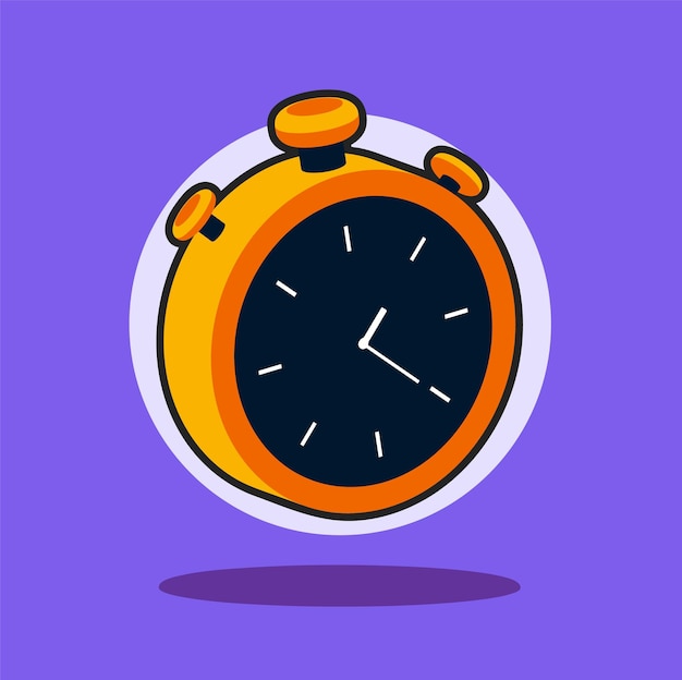 Cartoon icon illustration of a chronometer