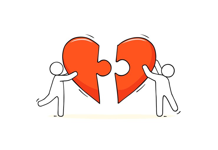 Vector cartoon icoon concept van liefde