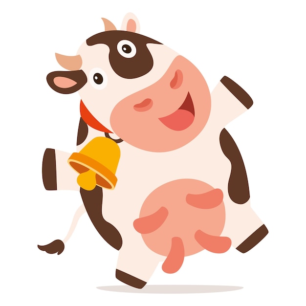 Cartoon illustratie van een koe