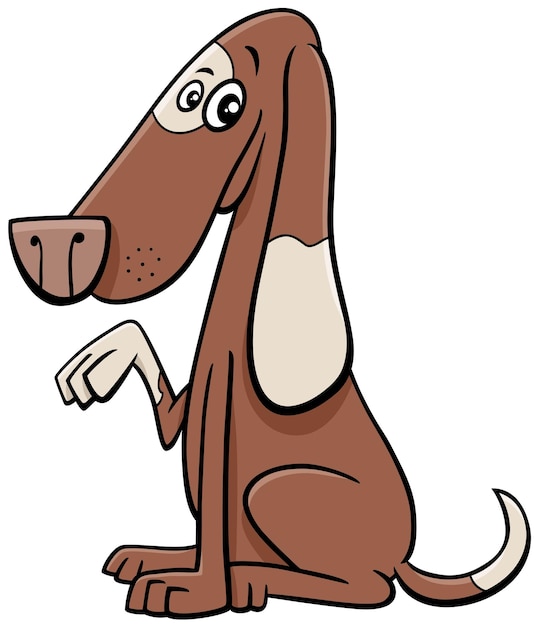 Cartoon illustratie van schattige gevlekte hond komische dier karakter