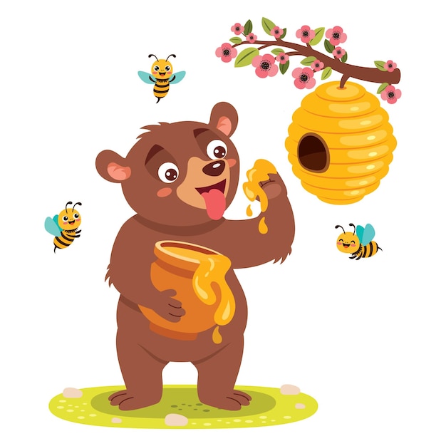 Карикатура на медведя