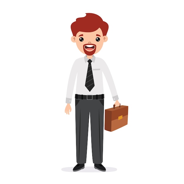 Cartoon Illustration Of A Businessman