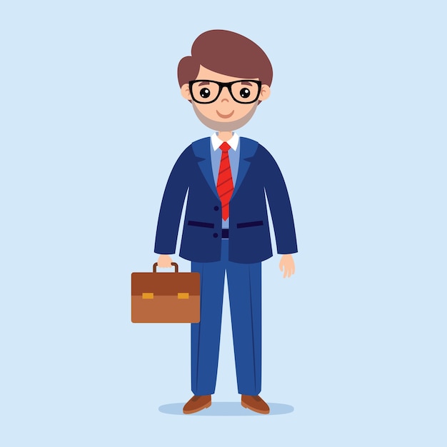 Cartoon Illustration Of A Businessman