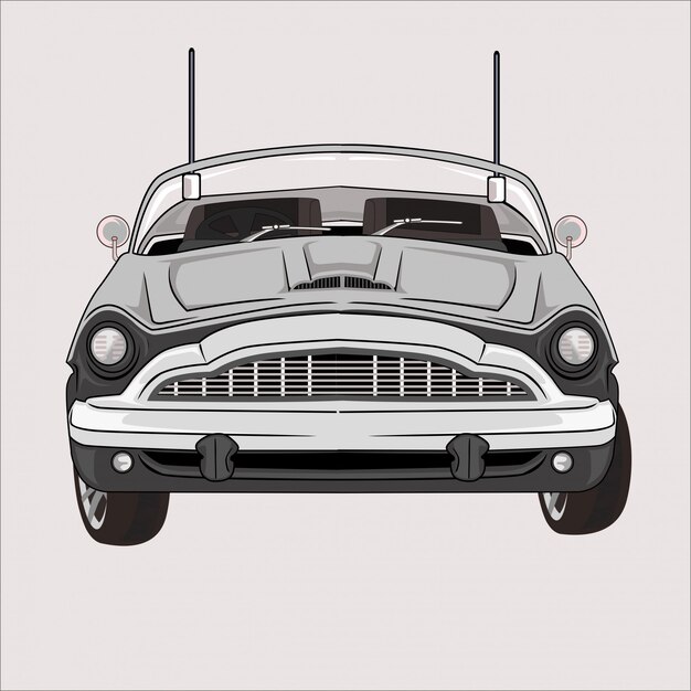 Карикатура иллюстрации автомобиль мини морис