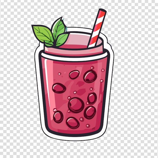 Cartoon Illustration of a Colorful and Delicious Smoothie Whimsical Delight in Every Sip