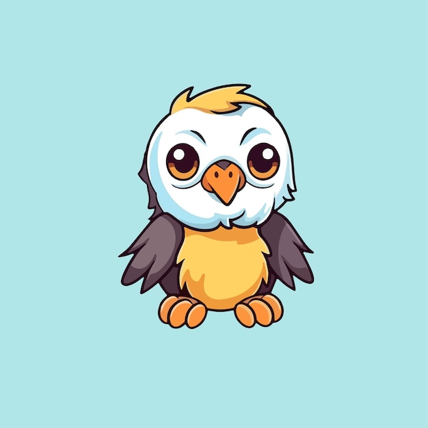 Cartoon illustration of a cute little owl