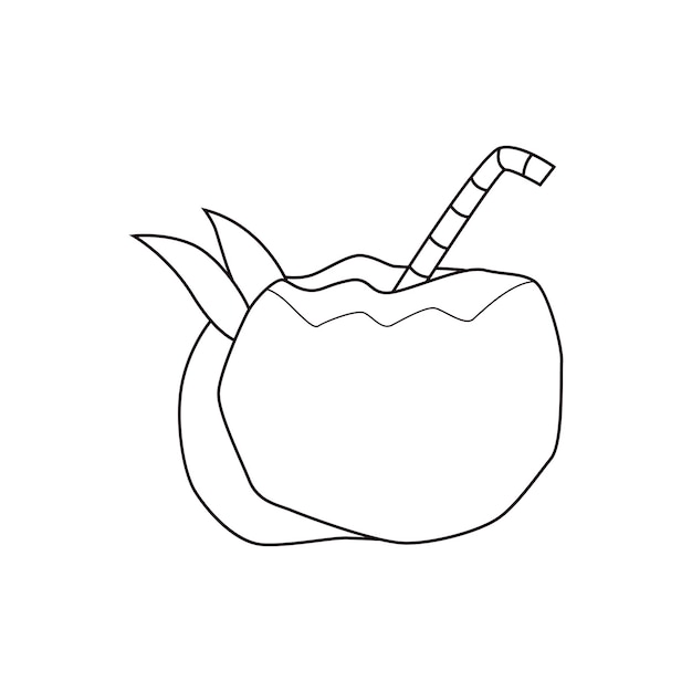 cartoon illustration fruit summer black and white