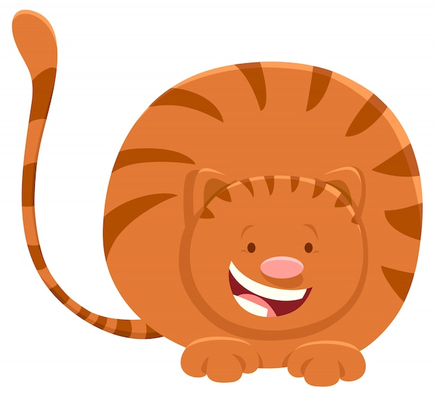 Illustrazione del fumetto di funny cat animal character