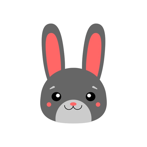 Карикатура на голову зайца Векторное изображение