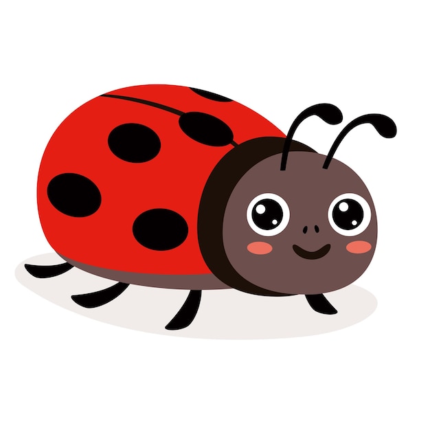 Cartoon illustration of a ladybug