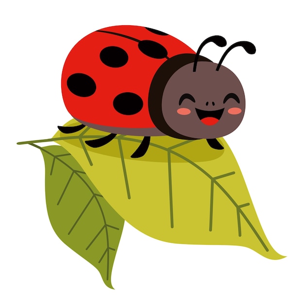 Fumetto illustrazione di una coccinella