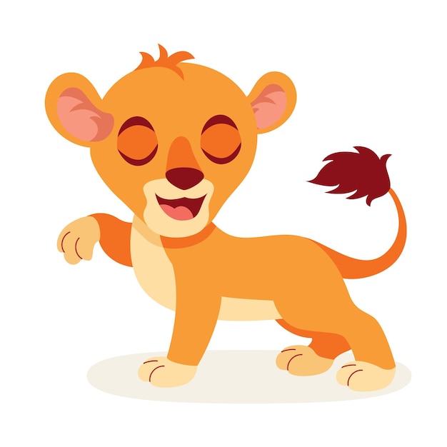 Fumetto illustrazione di un leone