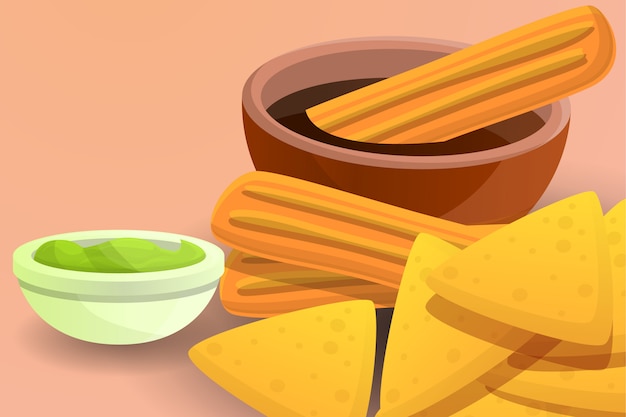 Vector cartoon illustration of mexican tamales