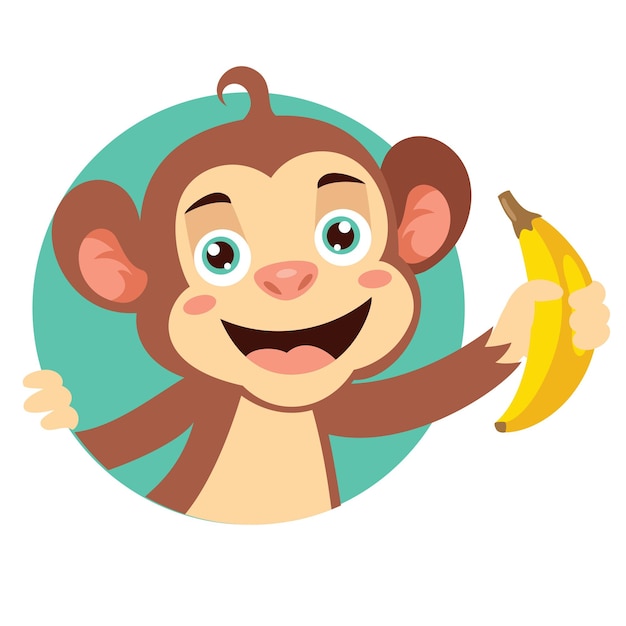 Cartoon Illustration Of A Monkey