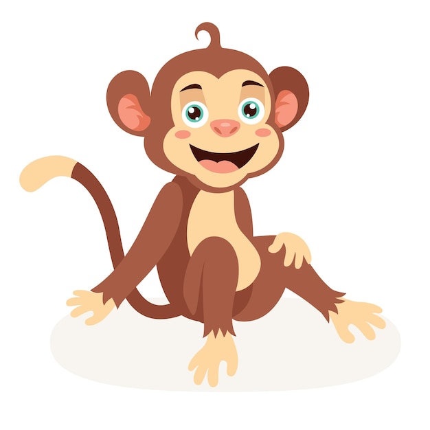 Cartoon Illustration Of A Monkey