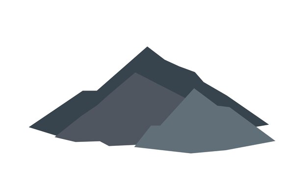 A cartoon illustration of a mountain range with the word mountain on it.