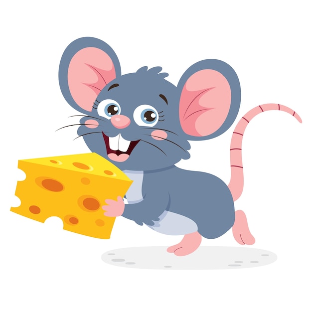 cartoon illustration of a mouse