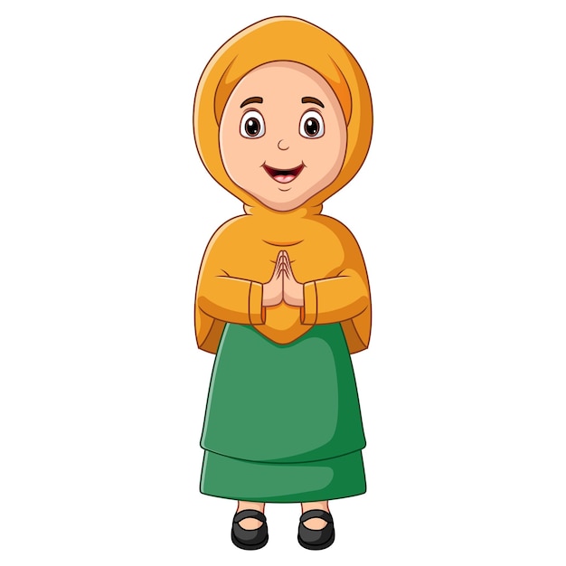 Вектор Карикатура на женщин-мусульманок