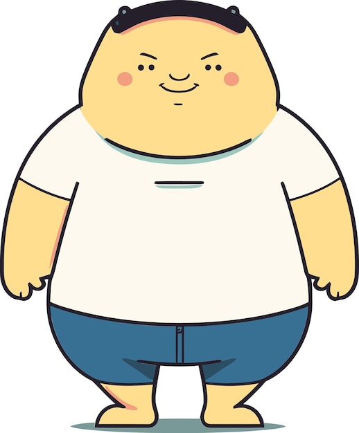 셔츠를 입은 사람의 만화 일러스트레이션