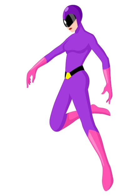 Cartoon illustration of a super-heroine