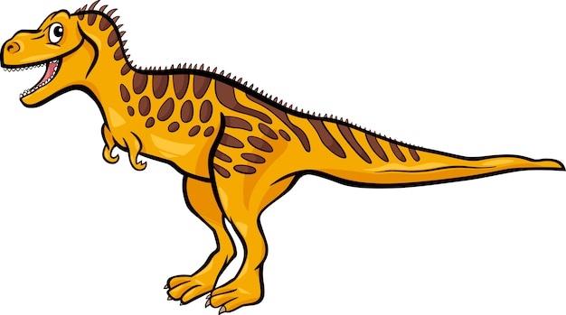 cartoon illustration of tarbosaurus dinosaur