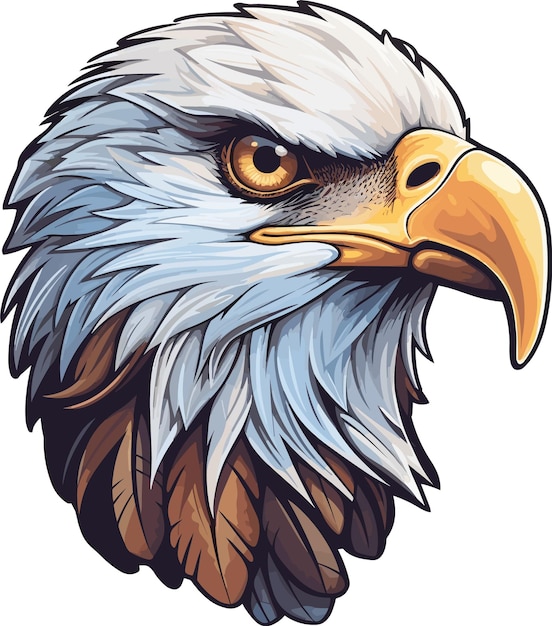 A cartoon image of an eagle head.