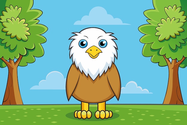 A cartoon image of an eagle with the words  eagle  on the top