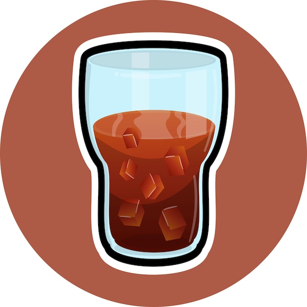 cartoon image of a fizzy drink with several flavors in the form of a vector illustration