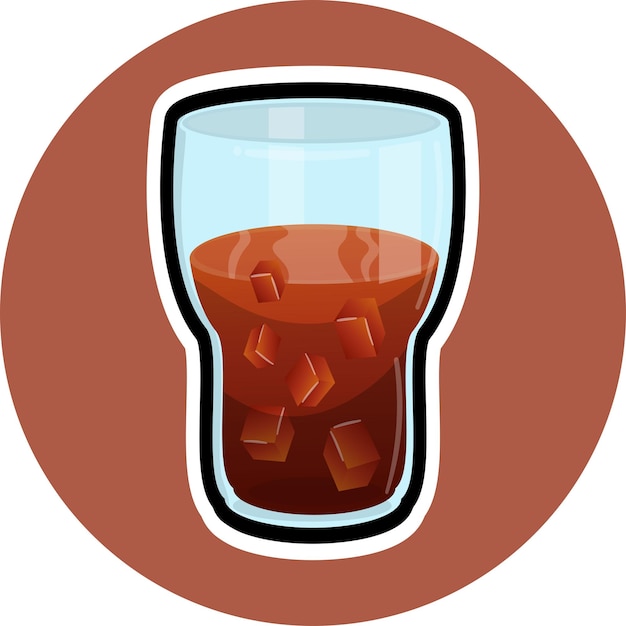 Vector cartoon image of a fizzy drink with several flavors in the form of a vector illustration