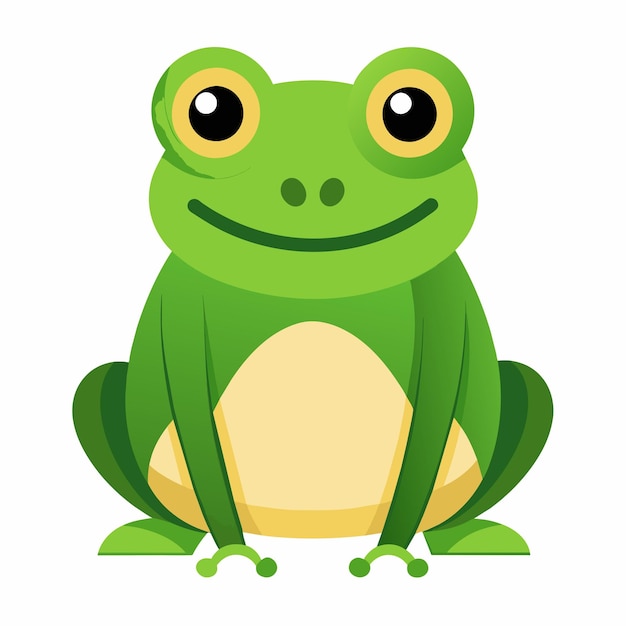 Un'immagine di cartone animato di una rana con una tartaruga gialla sulla schiena