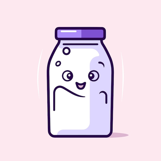 A cartoon image of a jar with a purple lid and a purple lid.